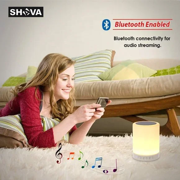 Set of 2 Bluetooth Speaker Night Light Portable Wireless Bluetooth Speakers Touc - Picture 7 of 8